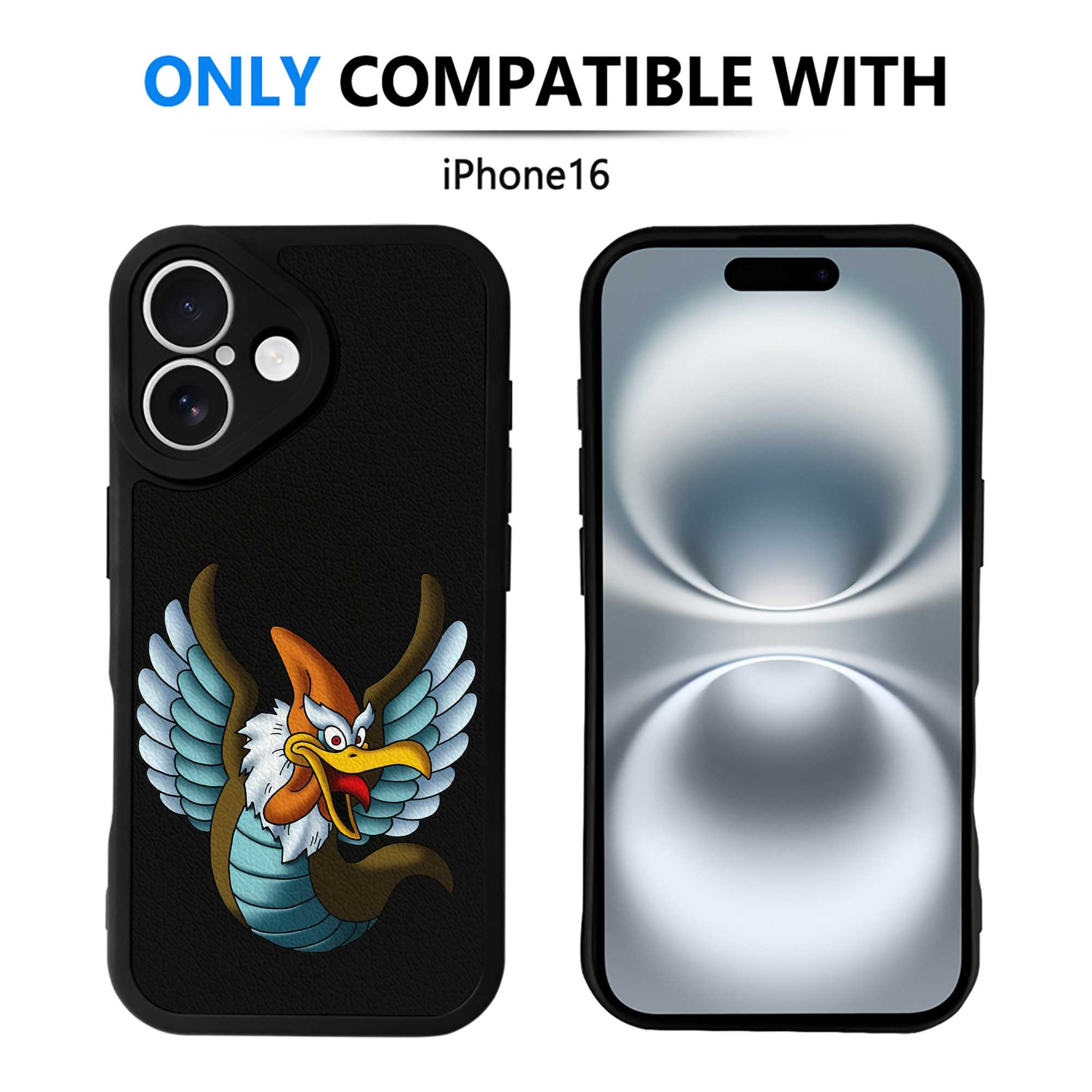 （画像用） ドラゴンクエスト Doragon Kuesuto Dragon Quest 【iPhone 16シリーズ対応】シリコンスマホケース（レザー調） 材質：シリコン
